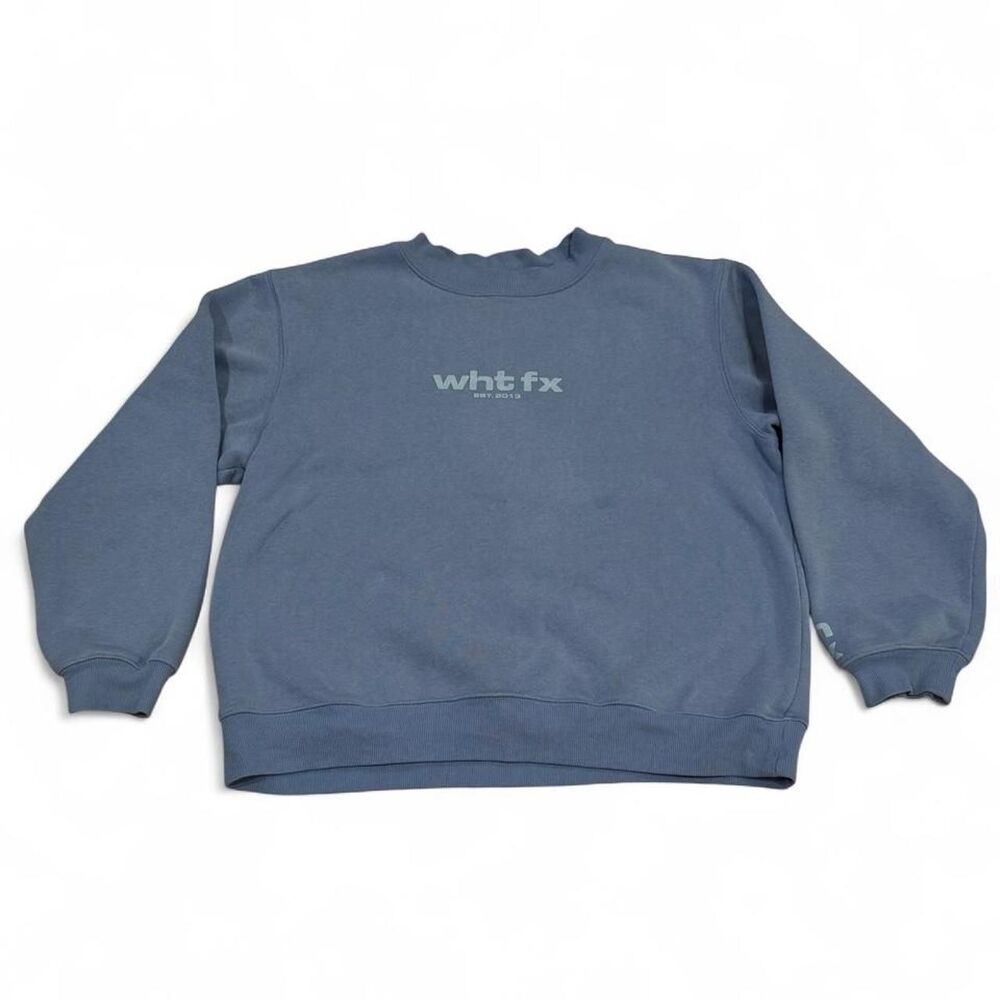 White Fox Boutique WHT FX Blue Crewneck Sweatshirt S/M